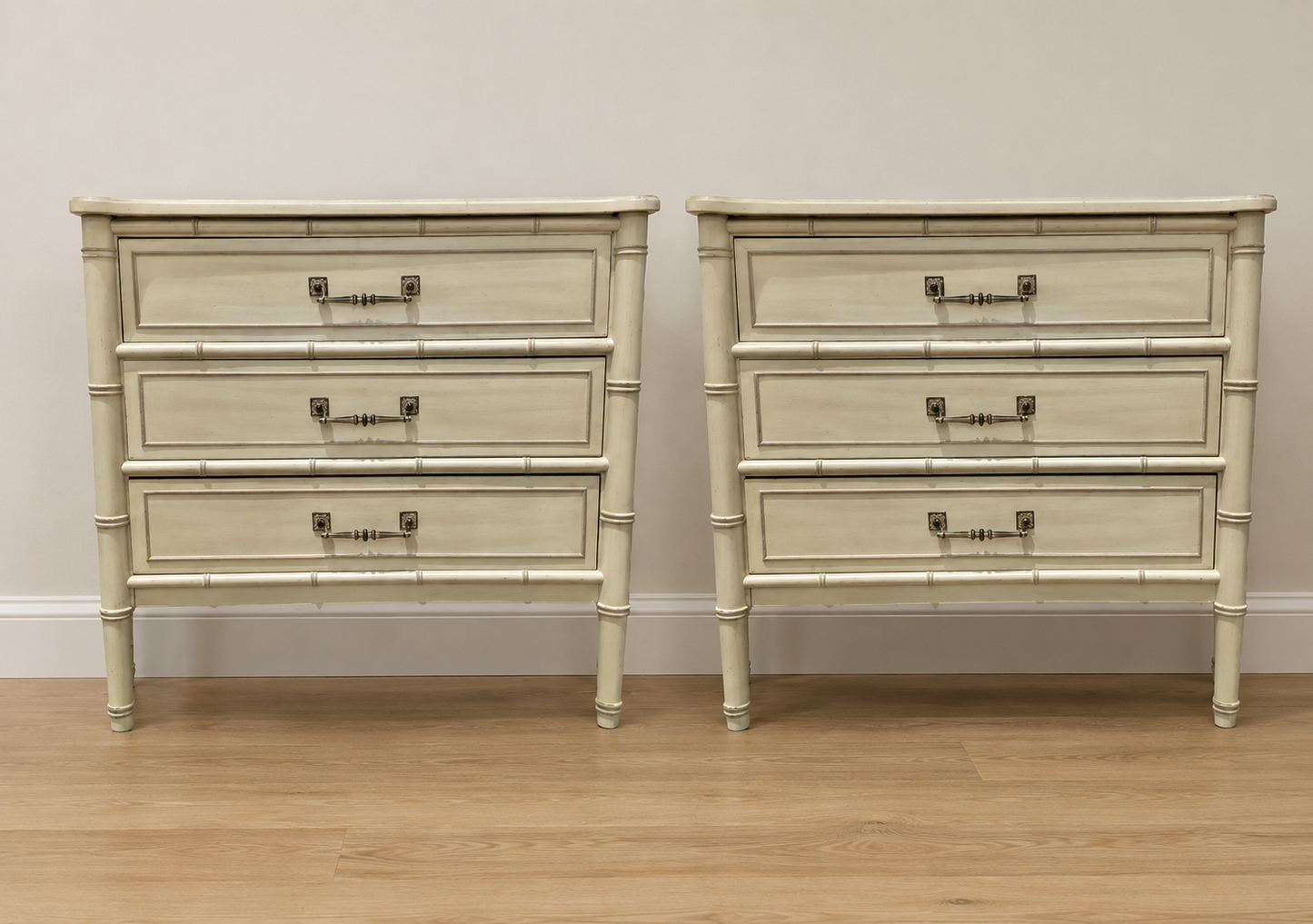 A Pair of Henry Link Bamboo Large End Stands in The Color of Your Choice!