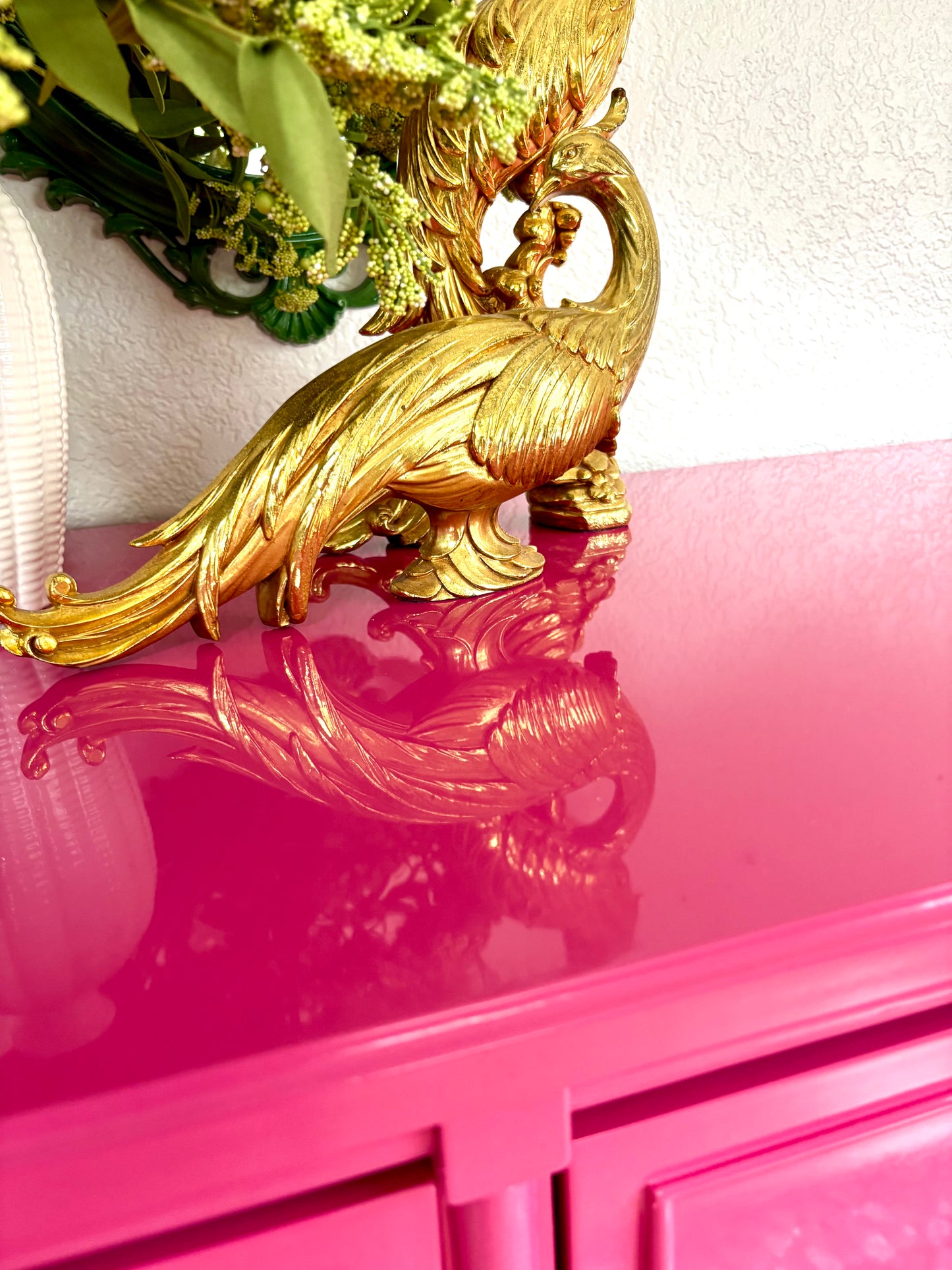 Henry Link Hot Pink High Gloss Faux Bamboo Dresser - Ready to Ship