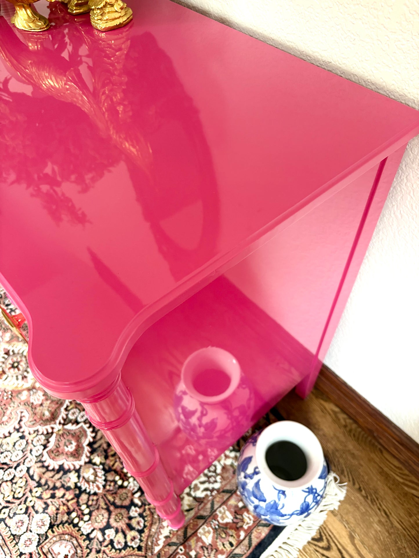 Henry Link Hot Pink High Gloss Faux Bamboo Dresser - Ready to Ship