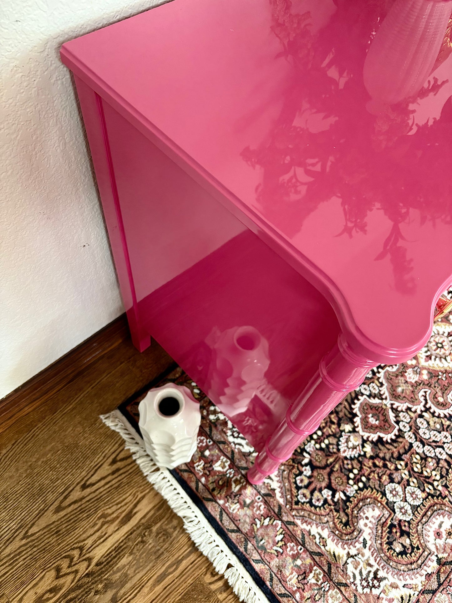 Henry Link Hot Pink High Gloss Faux Bamboo Dresser - Ready to Ship