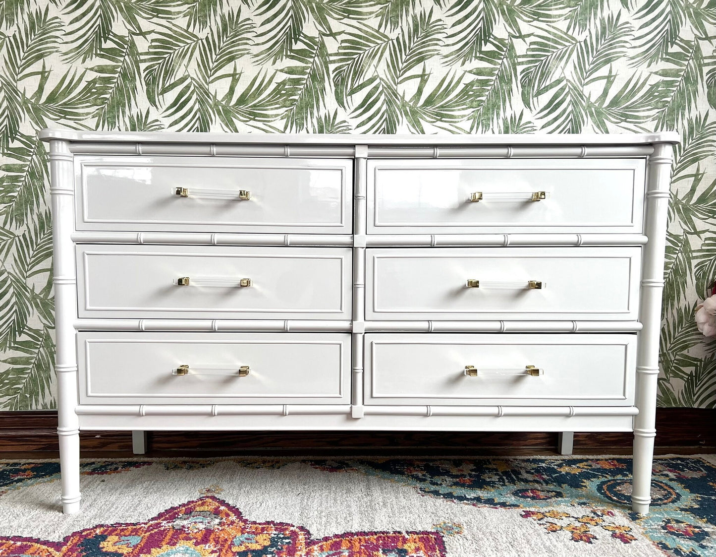 Customizable Henry Link Bali Hai 6 Drawer Faux Bamboo in the color of your choice!
