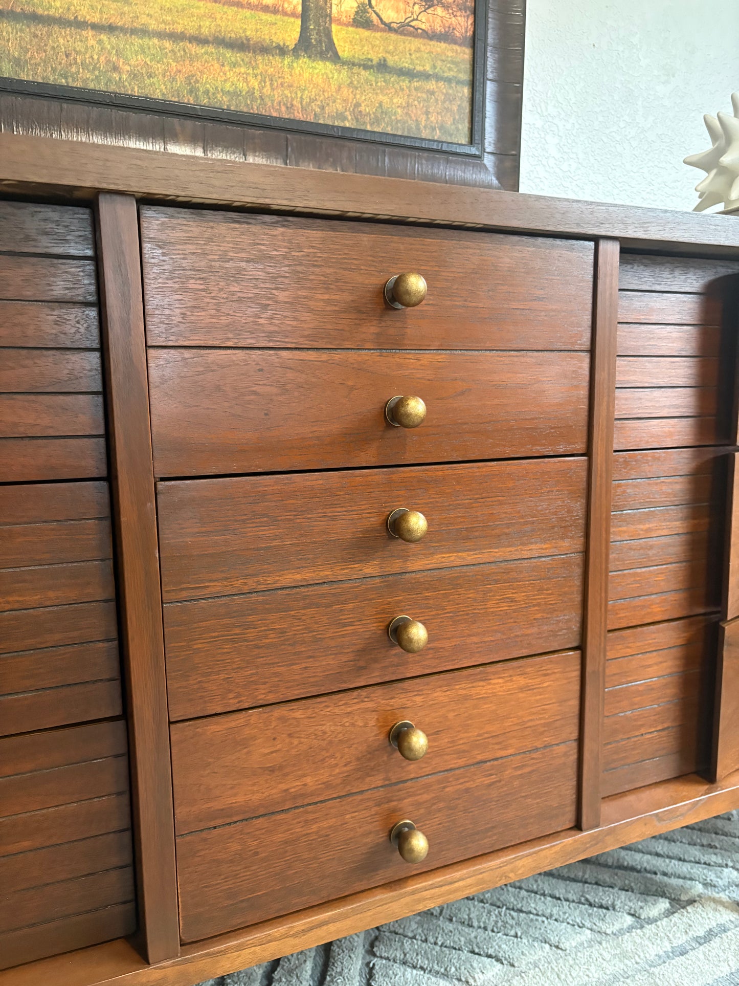 Johnson Carper 9 Drawer MCM Dresser