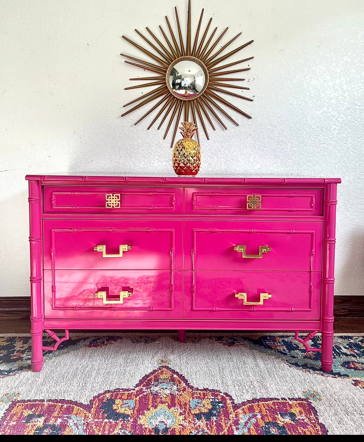 CUSTOMIZABLE Thomasville Allegro Faux Bamboo Dresser
