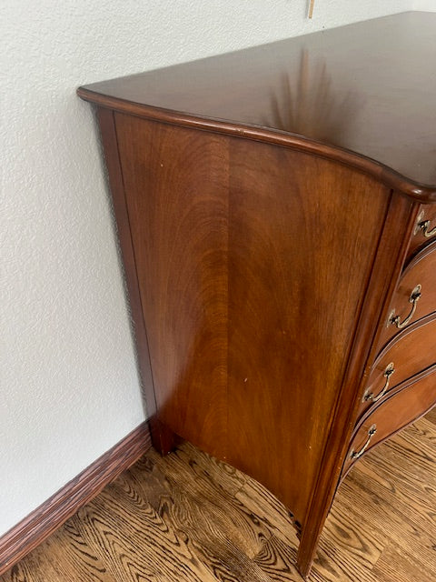 CUSTOMIZABLE Vintage Solid Mahogany 4 Drawer Dresser/Buffet/Entryway/Credenza Chest of Drawers