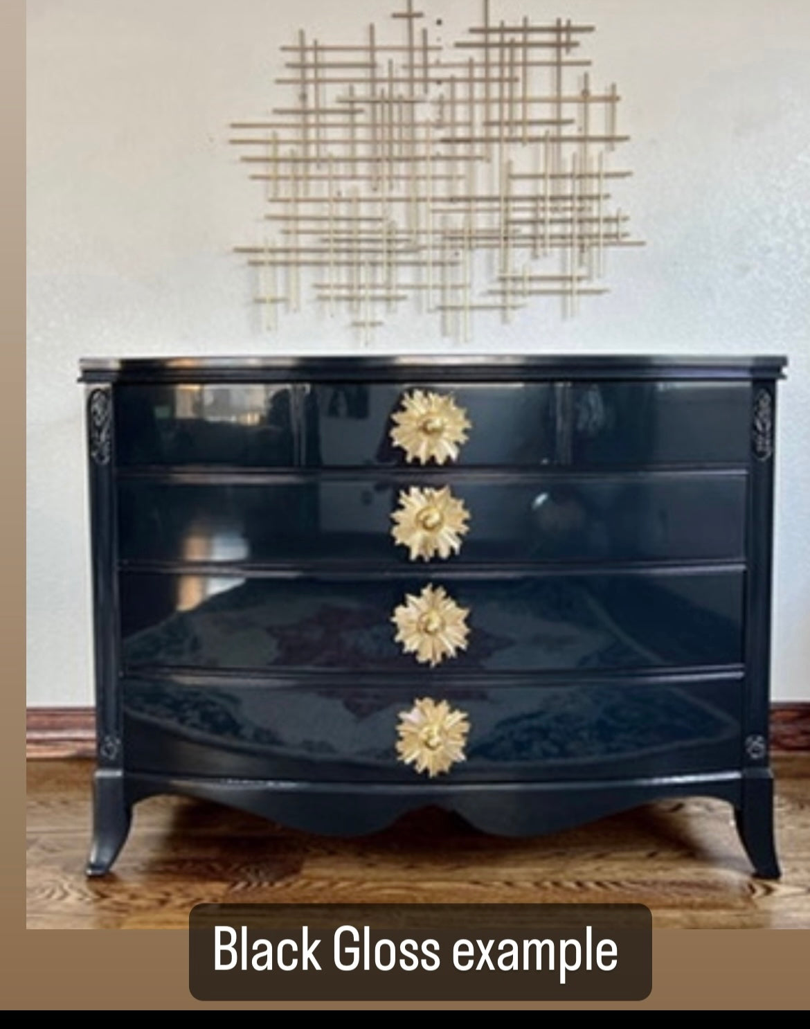 CUSTOMIZABLE Vintage Solid Mahogany 4 Drawer Dresser/Buffet/Entryway/Credenza Chest of Drawers