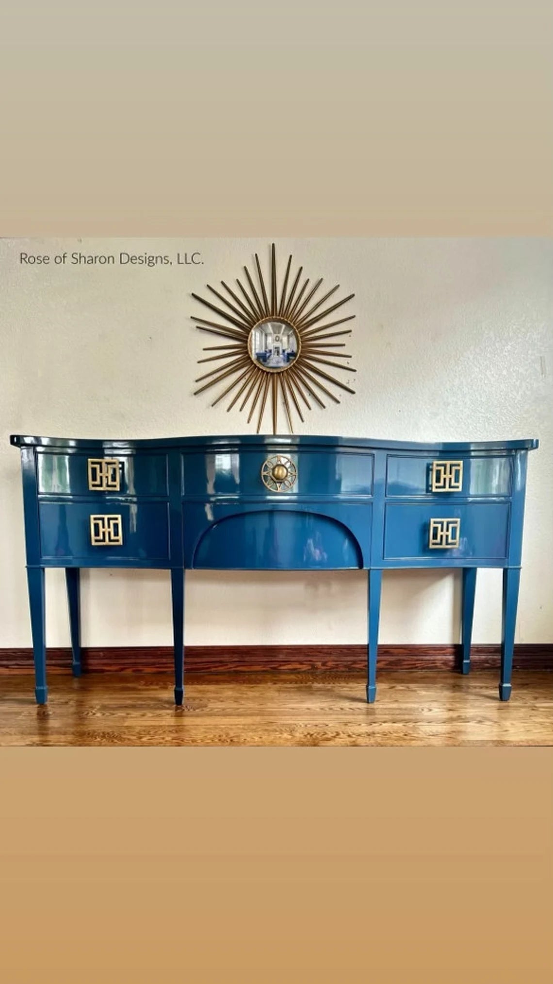CUSTOMIZABLE - Vintage Serpentine Buffet/Credenza