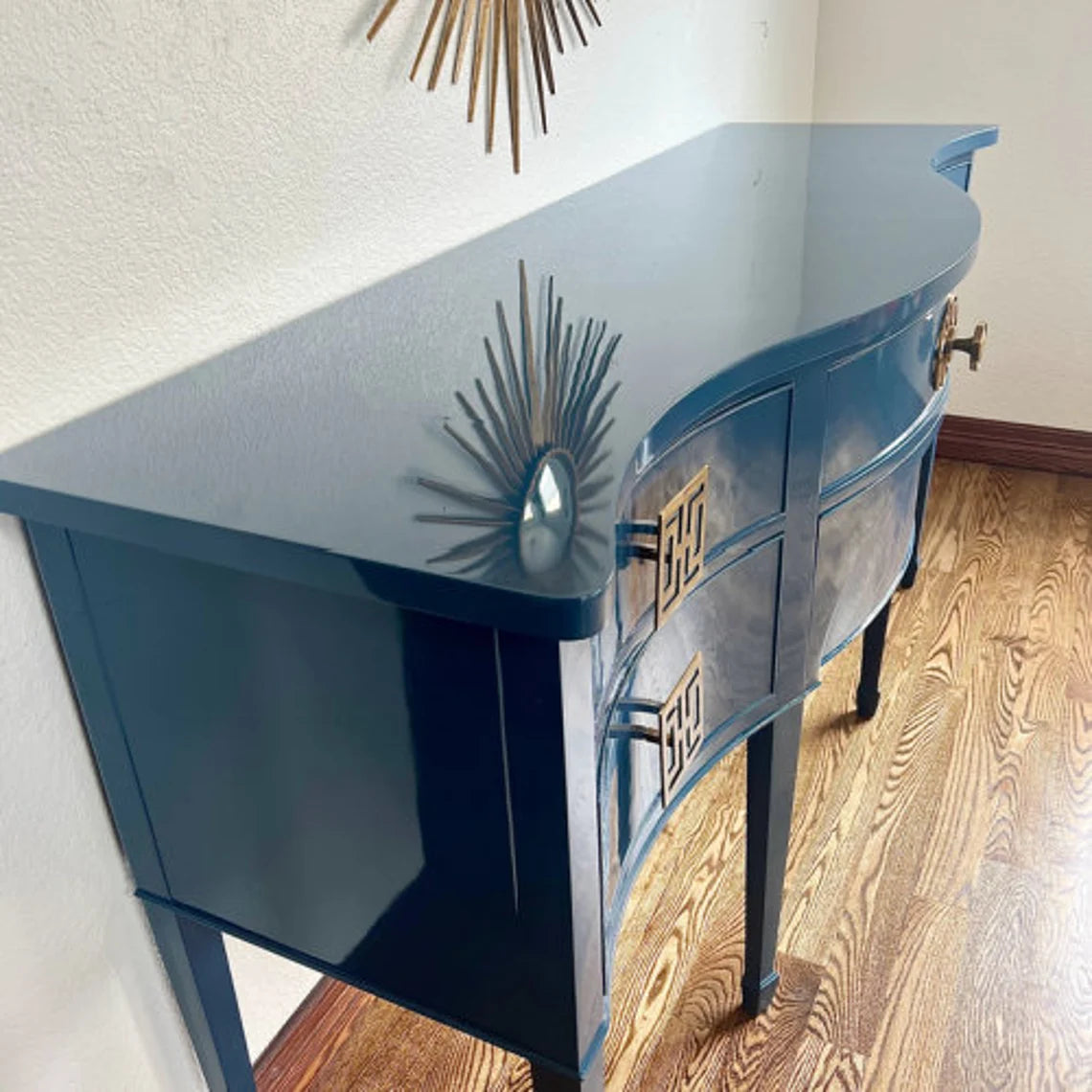 CUSTOMIZABLE - Vintage Serpentine Buffet/Credenza