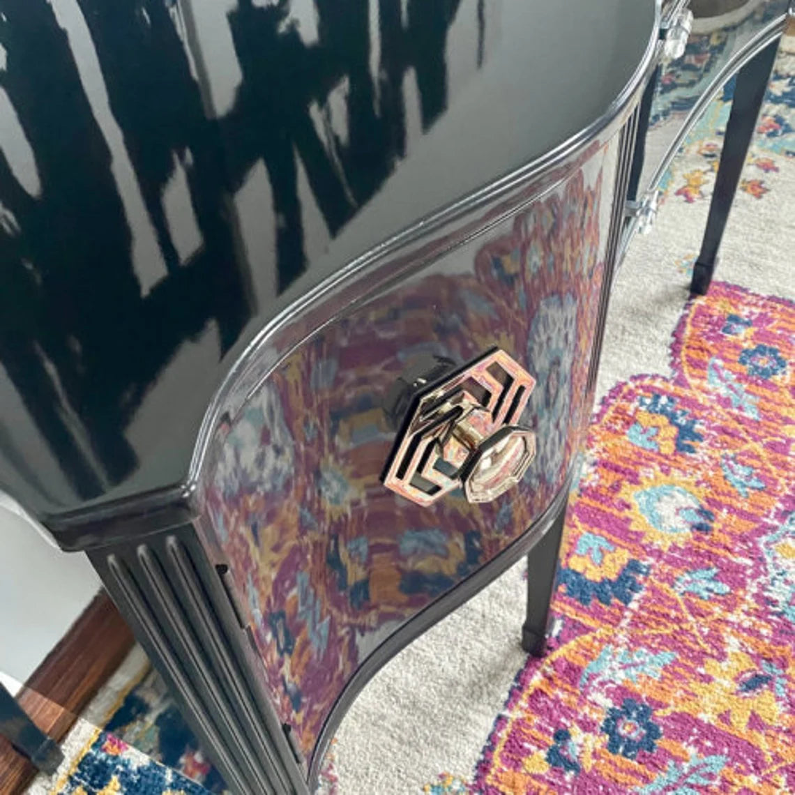 CUSTOMIZABLE - Vintage Serpentine Buffet/Credenza