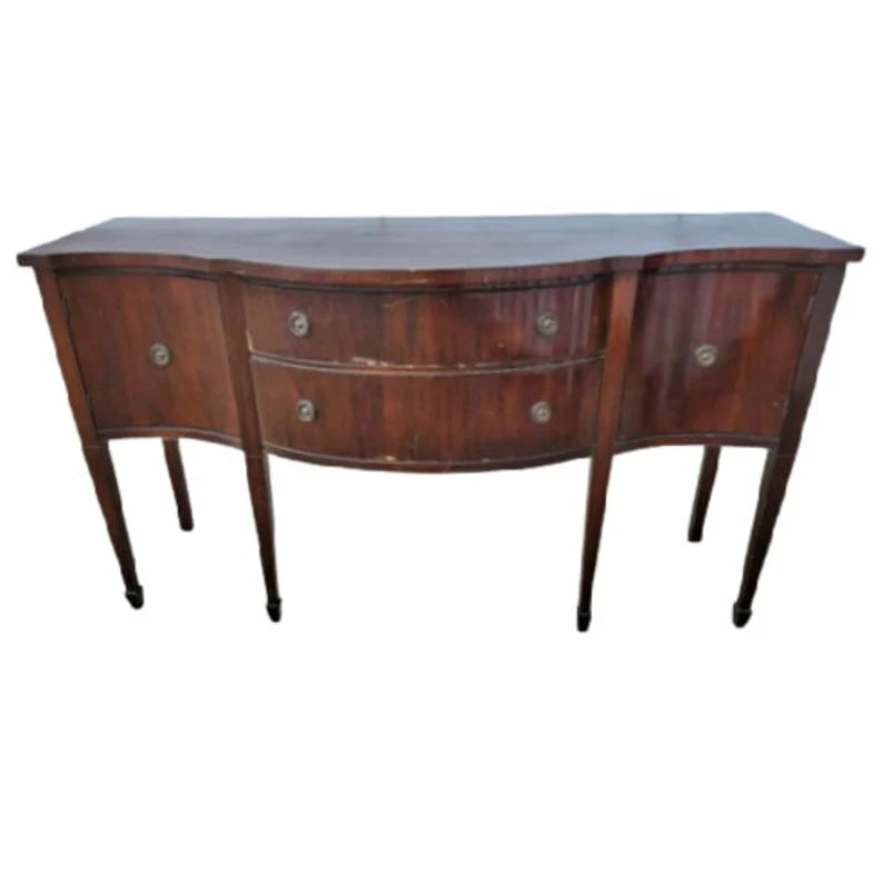 CUSTOMIZABLE - Vintage Serpentine Buffet/Credenza