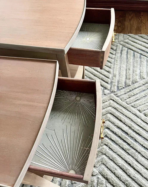 A Pair of Stained Modern End Stands by Mersman