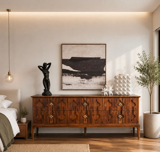 Mid Century Modern Moroccan Style Dresser/Entryway/Console