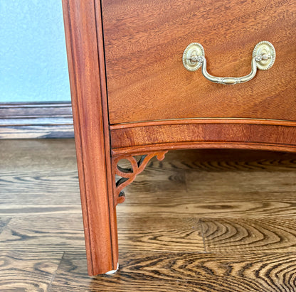 Vintage Serpentine George III Style Chest of Drawers