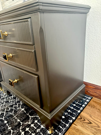 A Pair of Modern Jet Black End Stands