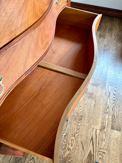 Vintage Serpentine George III Style Chest of Drawers