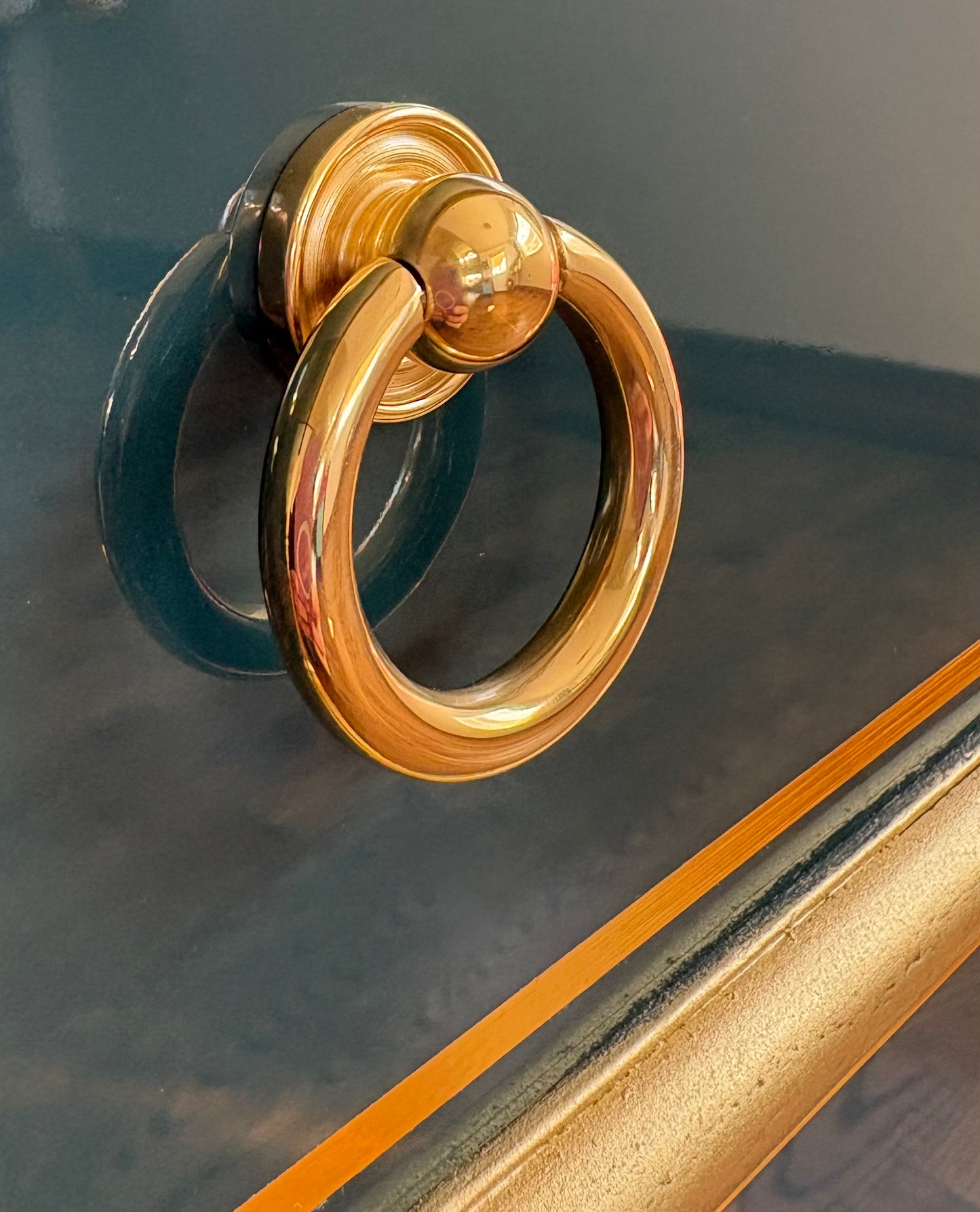 Ultra High Gloss Green Bamboo Trim Dresser