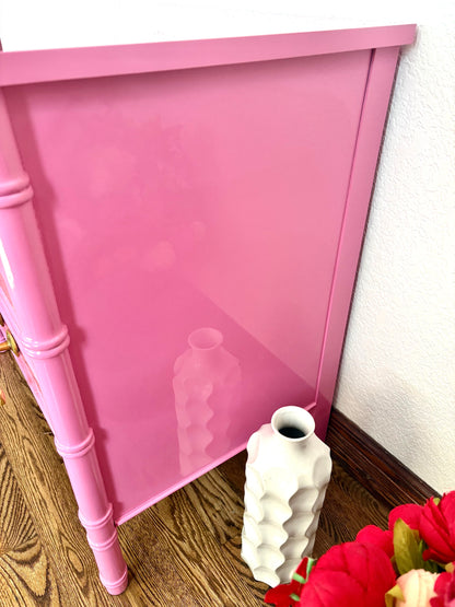 Ultra High Gloss Hot Pink Thomasville Bamboo Dresser