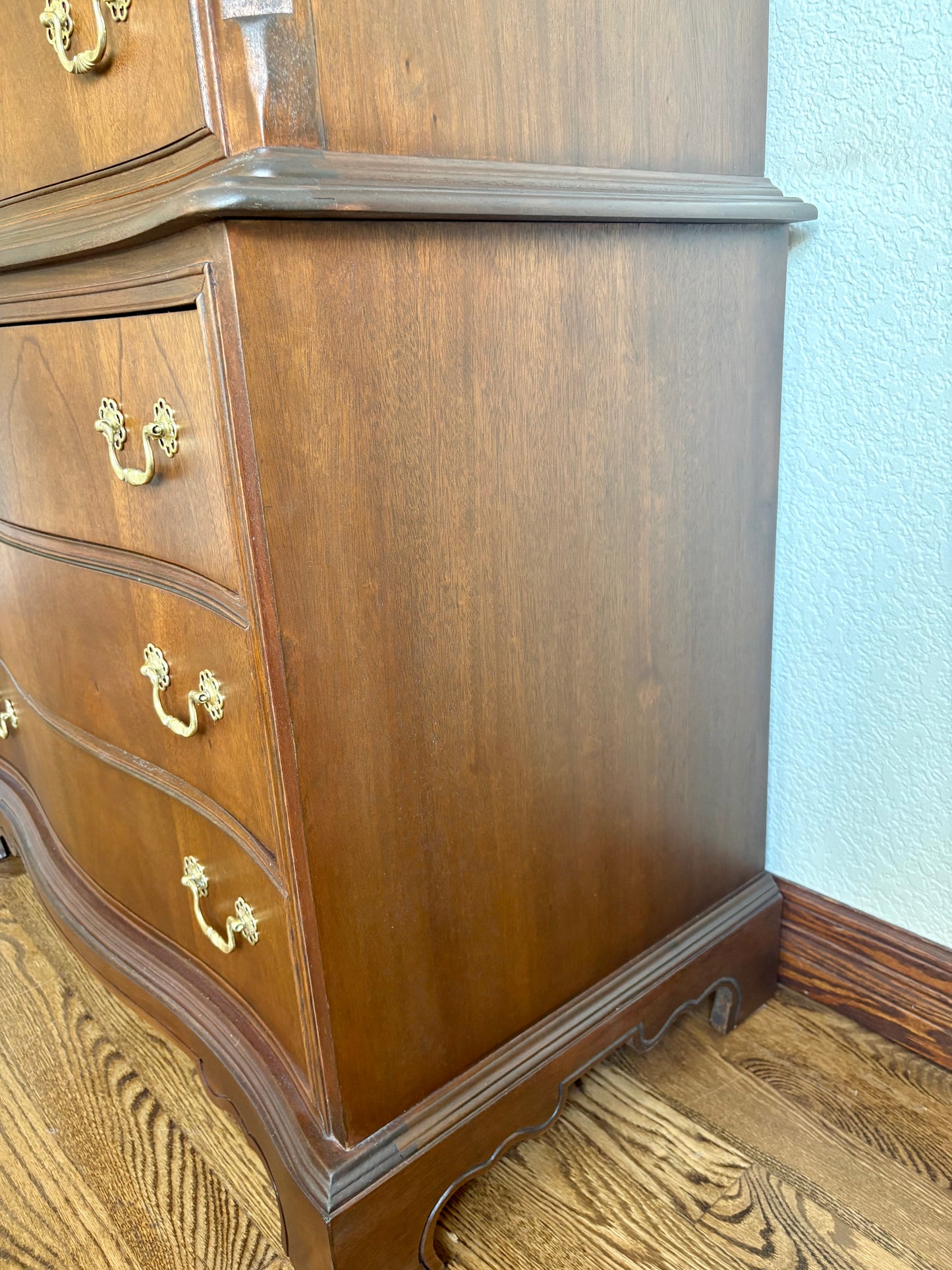 Vintage Brighton Furniture Serpentine Chest on Chest Dresser/Tallboy