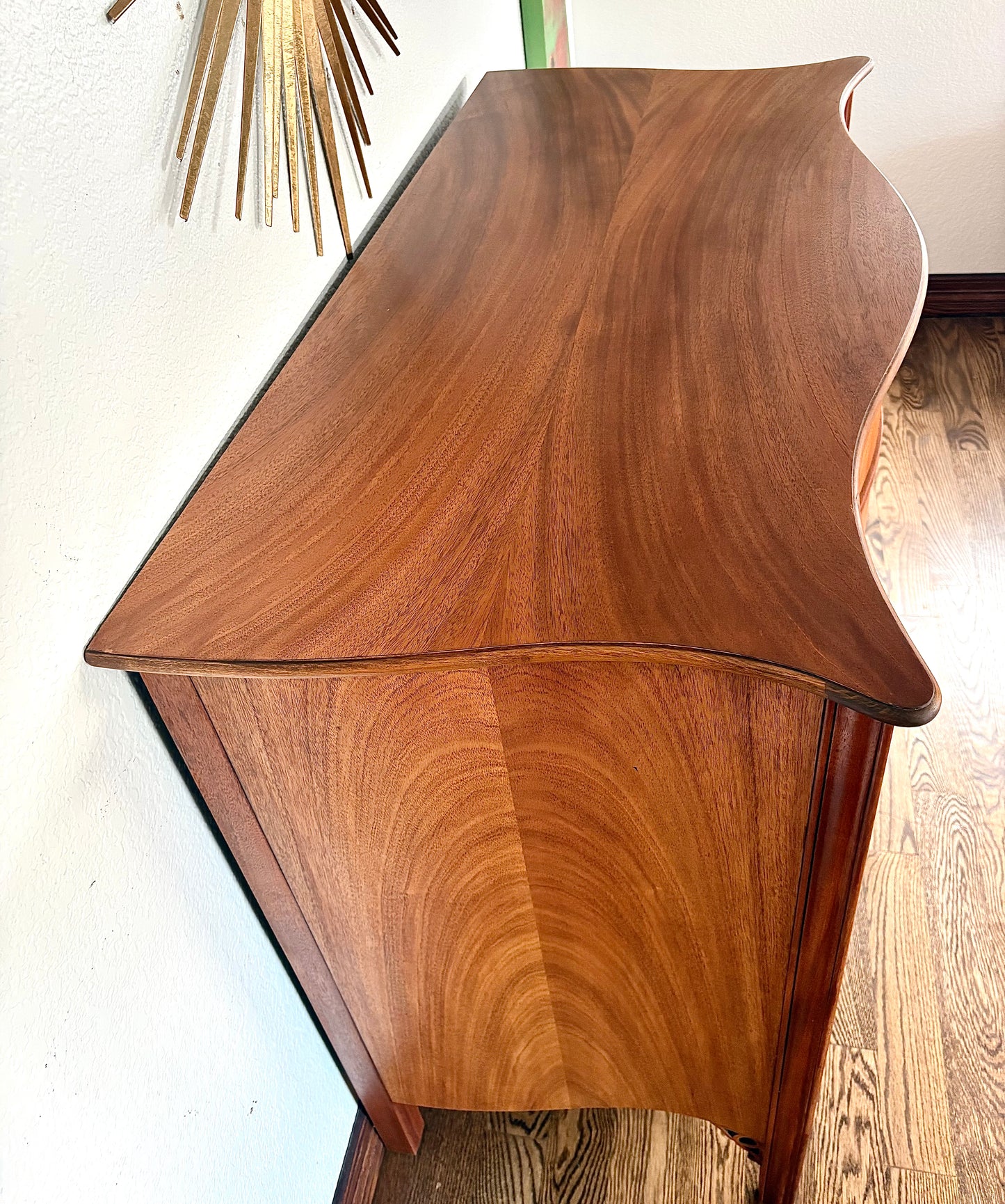 Vintage Serpentine George III Style Chest of Drawers