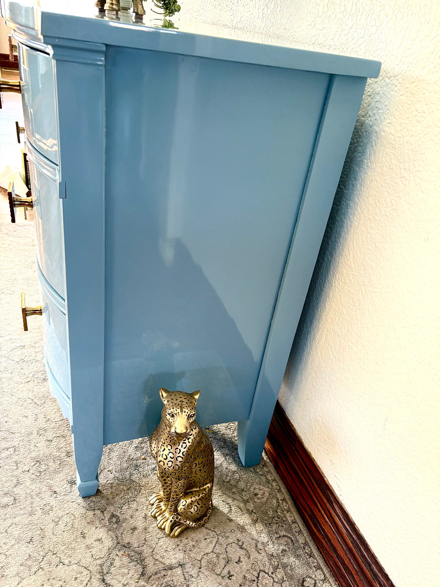 A Pair of Vintage Dixie Bow Front High Gloss End Stands