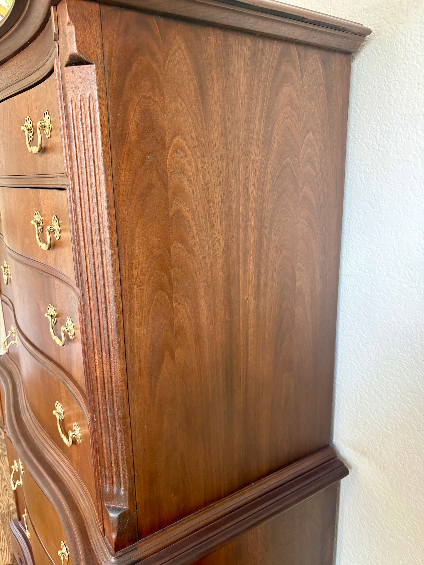 Vintage Brighton Furniture Serpentine Chest on Chest Dresser/Tallboy