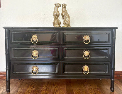 Customizable Henry Link Bali Hai 6 Drawer Faux Bamboo in the color of your choice!