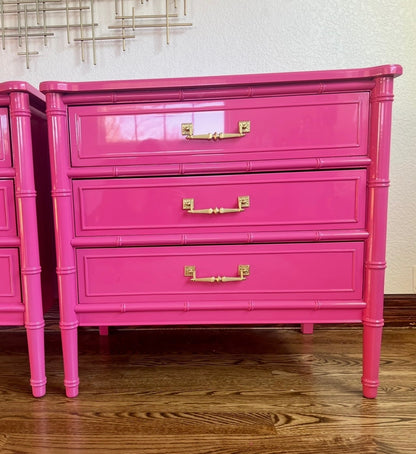 A Pair of Henry Link Bamboo Large End Stands in The Color of Your Choice!