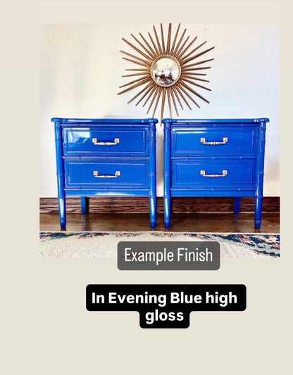 A Pair of Henry Link Bamboo Large End Stands in The Color of Your Choice!