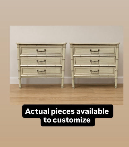 A Pair of Henry Link Bamboo Large End Stands in The Color of Your Choice!