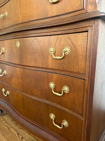Vintage Brighton Furniture Serpentine Chest on Chest Dresser/Tallboy
