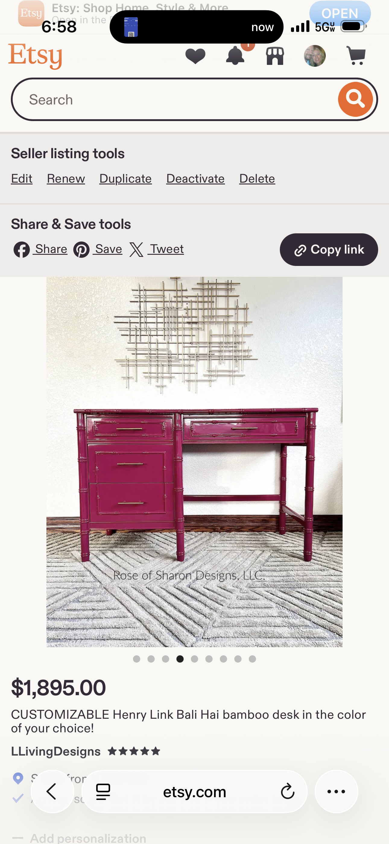 Customize this Henry Link Bamboo Desk!