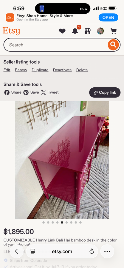 Customize this Henry Link Bamboo Desk!