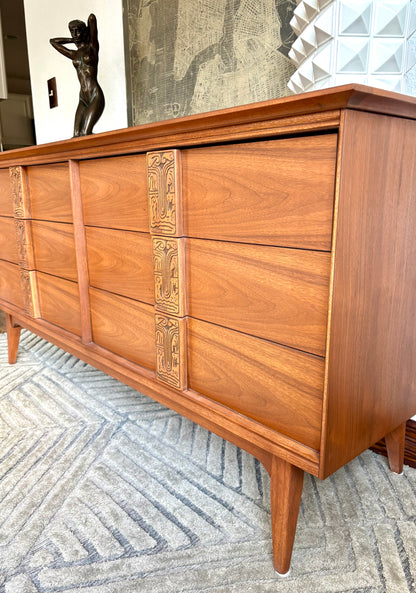 Mid Century Modern Basset Mayan Series Dresser/Credenza