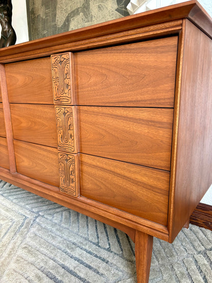 Mid Century Modern Basset Mayan Series Dresser/Credenza