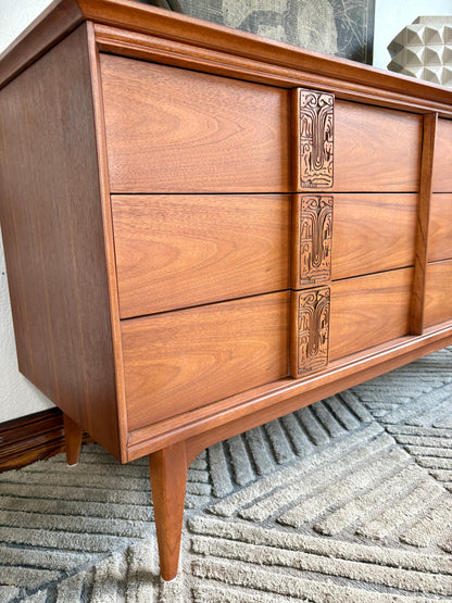Mid Century Modern Basset Mayan Series Dresser/Credenza