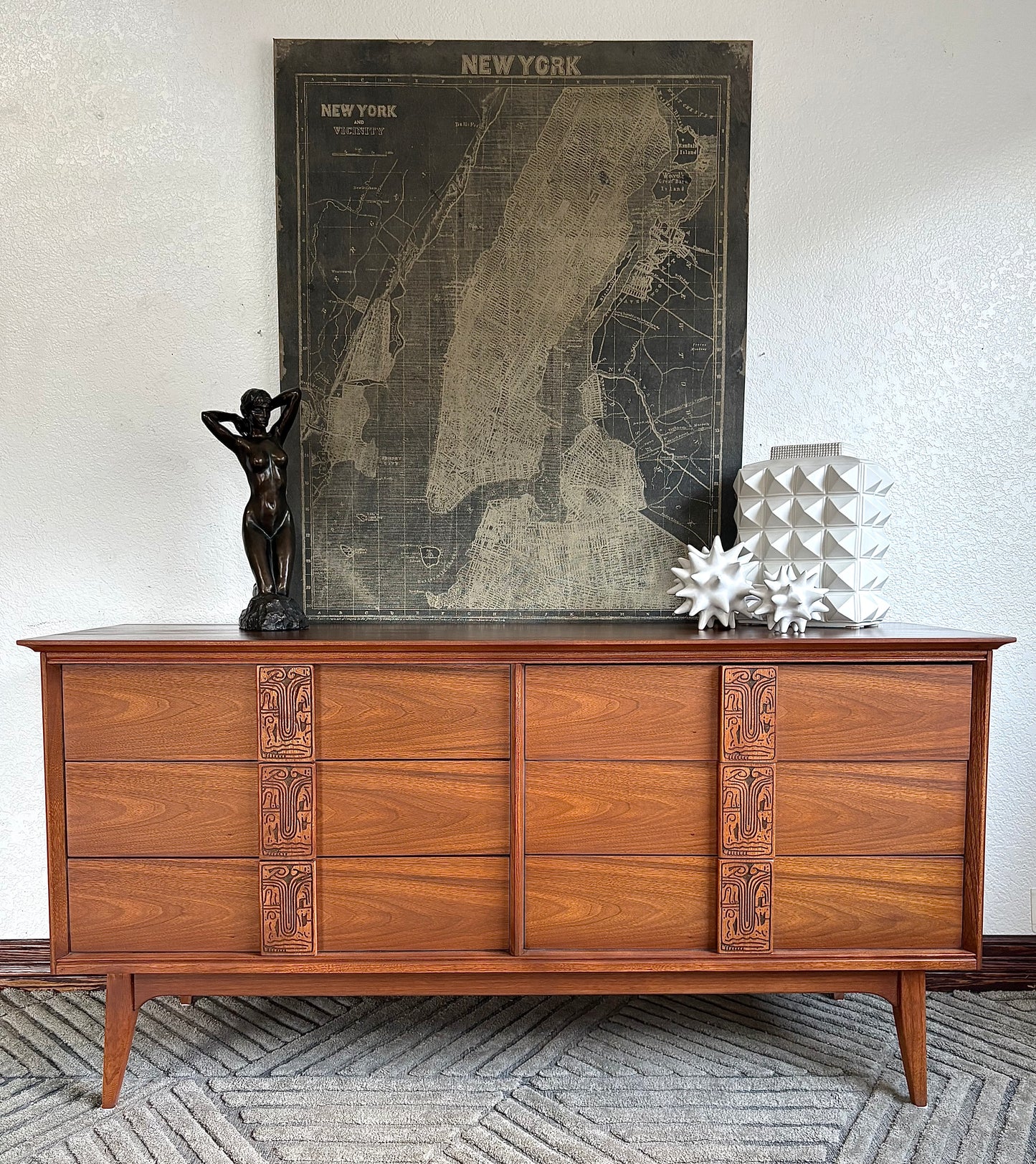 Mid Century Modern Basset Mayan Series Dresser/Credenza