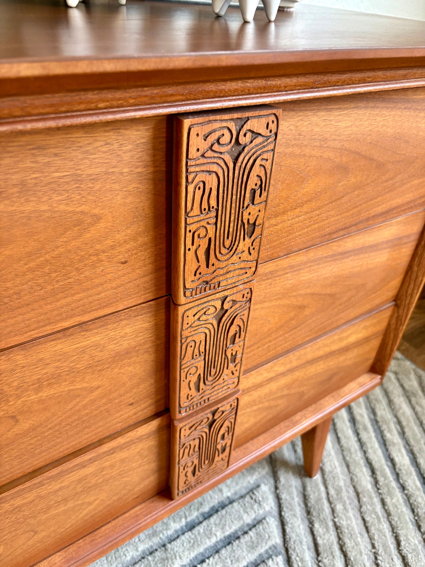 Mid Century Modern Basset Mayan Series Dresser/Credenza