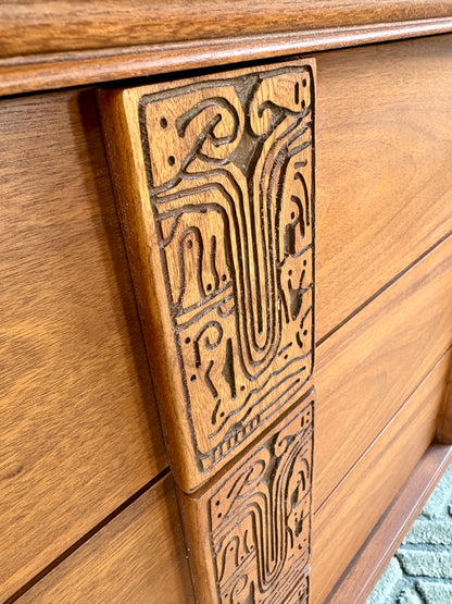Mid Century Modern Basset Mayan Series Dresser/Credenza