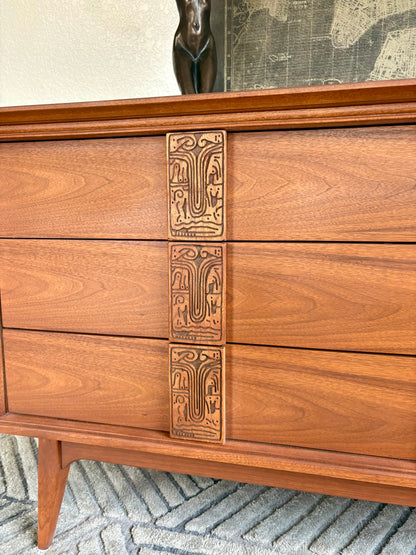 Mid Century Modern Basset Mayan Series Dresser/Credenza