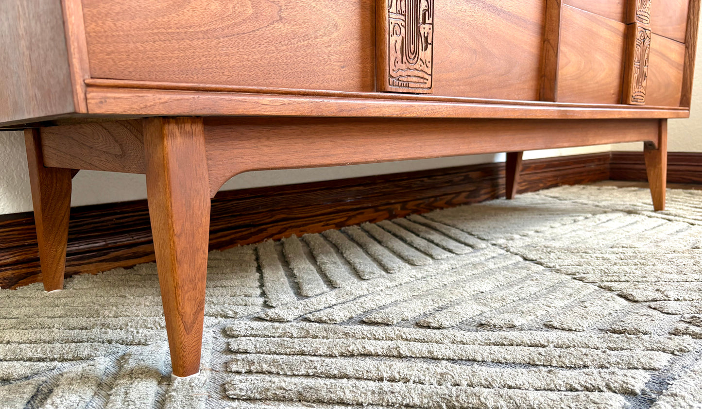 Mid Century Modern Basset Mayan Series Dresser/Credenza