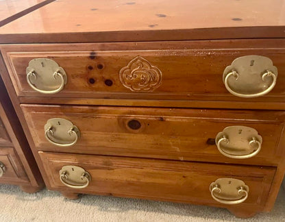 A Pair of Henredon Vintage (1950's) Solid Wood End Stands