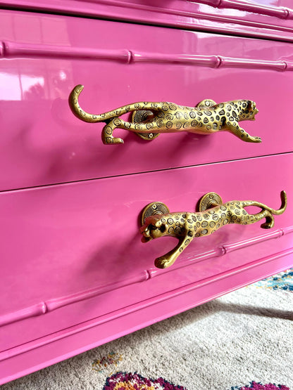 CUSTOMIZABLE in the color of your choice! Thomasville Faux Bamboo Dresser/Large End Stand/End Table/Chest of Drawers