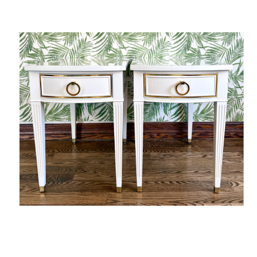 A Pair of Vintage High Gloss End Tables