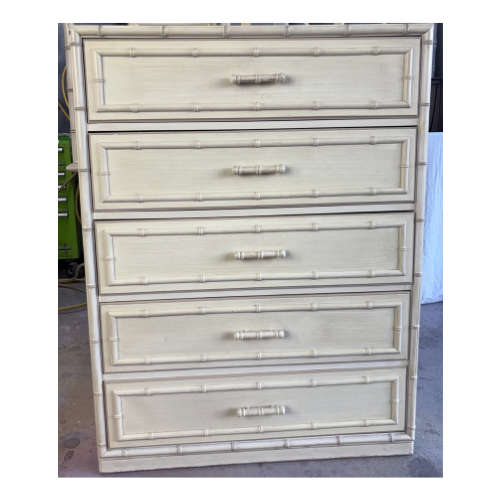 Customizable Vintage Dixie Aloha Faux Bamboo Dresser - In the Color of your Choice