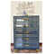 Ultra High Gloss Navy Dixie Aloha Bamboo Dresser/Tallboy/Chest of Drawers