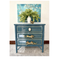 Ultra High Gloss Blue Moon Dixie Aloha Faux Bamboo Dresser/Large End Stand/End Table/Chest of Drawers