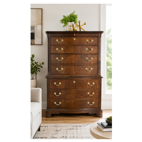 Vintage Brighton Furniture Serpentine Chest on Chest Dresser/Tallboy