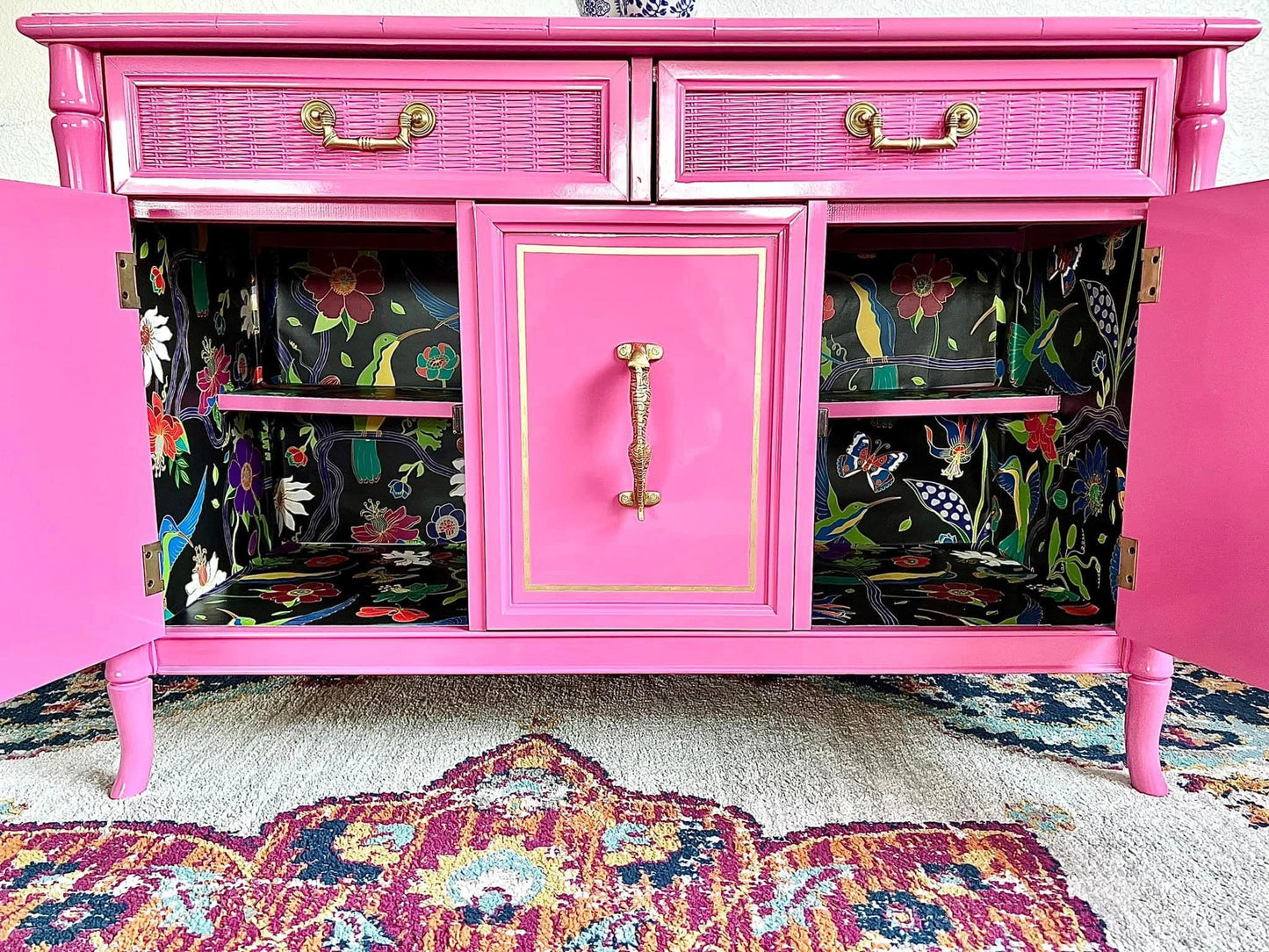 CUSTOMIZEABLE Vintage Broyhill Bamboo Buffet/Server/- 2 Available