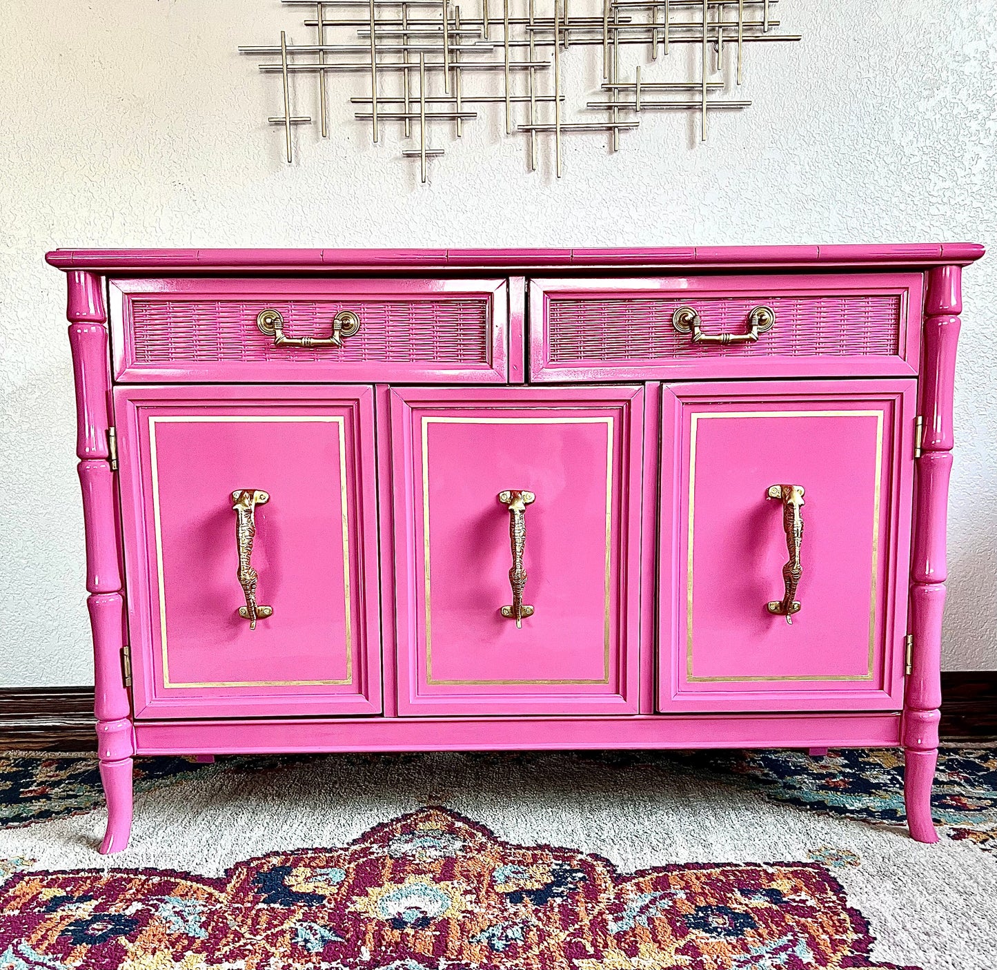 CUSTOMIZEABLE Vintage Broyhill Bamboo Buffet/Server/- 2 Available