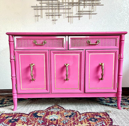 CUSTOMIZEABLE Vintage Broyhill Bamboo Buffet/Server/- 2 Available