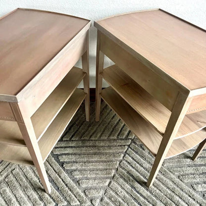 A Pair of Stained Modern End Stands by Mersman